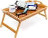 relaxdays Betttablett Bambus lackiert klappbar Produktbild-Vorschau 1