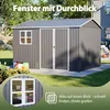 Metalowy szop ogrodowy o wymiarach 10x8 stóp, z oknem i 4 Podgląd zdjęcia produktu 5