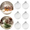 A collage of clear glass Christmas ornaments, some filled with festive decorations, and others shown empty. Podgląd zdjęcia produktu