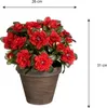 Mica Decorations Kunstliche Pflanze - Azalee - Rot - im Produktbild-Vorschau 2