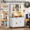 Merax Küchenhochschrank Scheunenstil mit LED, Aufbewahrung Produktbild-Vorschau 12