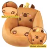 Pluche kinderfauteuil Capybara met eend bruin 50x45cm Productafbeelding-voorbeeld 1