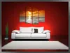 6038 Sonnenuntergang Strand Leinwandbild 4-teilig 130x80 cm Produktbild-Vorschau 2