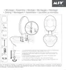 Diagram showing how to assemble a toilet seat. Anteprima dell’immagine prodotto
