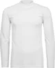 A white long-sleeved shirt with a mock neck is shown against a white background. Voir les images du produit
