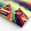 Bild auf Leinwand - Leinwandbild - Berge See Boot - 60x60cm Produktbild-Vorschau 5