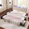 Letto 160x200cm con cassetti, letto matrimoniale imbottito Anteprima dell’immagine prodotto 4