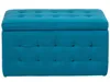 BELIANI Hocker Marineblau Samt Rechteckig mit Stauraum Produktbild-Vorschau 4