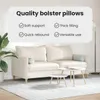 vidaXL Vankúšik Bolster 2 kusy svetlosivá Ø 15 x 40 cm Náhľad obrázku produktu 6