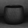 Donica dekoracyjna czarna 14x14x12 cm z glinki ceramicznej Podgląd zdjęcia produktu 4