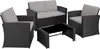 A set of outdoor furniture including a loveseat, two armchairs, and a coffee table, arranged on a white background. Náhled obrázku produktu