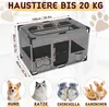 YRHome Kwadratowa klatka dla zwierząt 100x60x60 cm, szara, Podgląd zdjęcia produktu 2