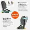 Collage of images and text describing features of a car seat. Náhled obrázku produktu