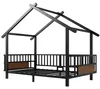Kinderbed 90 x 200 cm, metalen huisbed met dakframe, Productafbeelding-voorbeeld 7