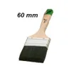 A paintbrush with a wooden handle and black bristles, set against a white background. Produktbild-Vorschau