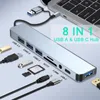 Hub 8-w-2 USB-A i USB-C, stacja dokująca typu C, adapter Podgląd zdjęcia produktu 8