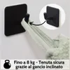 DEKAZIA® 4 ganci neri adesivi - Ganci adesivi opachi  Ganci Anteprima dell’immagine prodotto 3