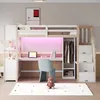 Lit superposé Merax 90 x 200 cm avec bureau et armoire, lit Voir les images du produit 7