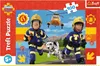 The image shows the packaging of a Fireman Sam puzzle, featuring characters and a helicopter. Produktbild-Vorschau