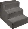 Psí schody pro malé psy 30 cm vysoké tmavě šedé - žebřík 3 Náhled obrázku produktu 1