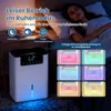 A woman sleeping in bed next to an air purifier with colorful lighting. Anteprima dell’immagine prodotto