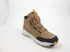 A single brown and black mid-top shoe with orange accents is shown against a white background. Produktbild-Vorschau