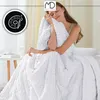 Prehoz na posteľ 200 × 220 cm, 340 g/m², biely, reliéfny Náhľad obrázku produktu 4