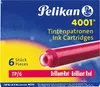 Cartouche d'encre Pelikan 4001 rouge brillant 6 pièces Voir les images du produit 4