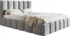 A light gray upholstered bed with a tufted headboard and footboard, shown against a white background. Náhled obrázku produktu