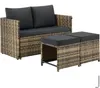 tectake 2 v 1 ratanový lounge set pohovka sedací souprava Náhled obrázku produktu 1