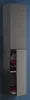 A tall, narrow cabinet with two sections, mounted on a blue wall. Produktbild-Vorschau