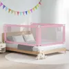 vidaXL Kleinkind-Bettschutzgitter Rosa 200x25 cm Stoff Produktbild-Vorschau 2