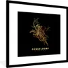 MuchoWow® Gerahmtes Poster Stadtplan - Gold - Düsseldorf - Produktbild-Vorschau 1
