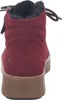 The back view of a red boot with a brown sole. Produktbild-Vorschau