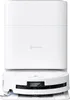 A white robot vacuum cleaner is shown from the front. Produktbild-Vorschau