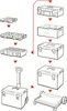 An illustration showing different configurations and accessories for a modular tool storage system. Anteprima dell’immagine prodotto