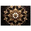 Leinwandbild Goldene 3D-Blume 120x80 Feeby Beige bild für Produktbild-Vorschau 3