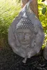 Wandskulptur Blatt mit Buddha Wanddekoration 59x35x10cm Produktbild-Vorschau 2