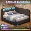 KIMENICH Jugendbett mit LED Beleuchtung, Polsterbett mit Produktbild-Vorschau 3