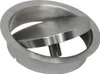 A close-up, studio shot of a stainless steel waste disposal ring with a hinged lid. Produktbild-Vorschau