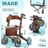 KESSER® Rollator Aluminium faltbar, höhenverstellbar & bis Produktbild-Vorschau 2