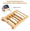 Holz Handyhalter Tablet Ständer Bambus 22x17cm verstellbar Produktbild-Vorschau 5