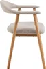 Addi chaise de salle à manger avec accoudoirs bouclé beige. Voir les images du produit 1