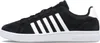 A black K-Swiss sneaker with white stripes and a white sole, shown from the side against a white background. Produktbild-Vorschau