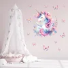 248 Wandtattoo Einhorn mit Schmetterlingen - Größe 1000 x Produktbild-Vorschau 5