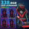 Herná stolička Hoffree, ergonomická, s masážnou funkciou (2 Náhľad obrázku produktu 4