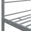 vidaXL Letto a baldacchino in metallo grigio 90x200 cm Anteprima dell’immagine prodotto 4