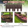 A collage showing garden edging being installed around a tree and a flower bed, with a top section displaying the product. Náhled obrázku produktu
