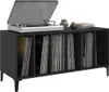 vidaXL Plattenschrank Schwarz 100x38x48 cm Holzwerkstoff Produktbild-Vorschau 4