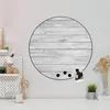 Design Stahlmagnettafel Schwarz Rund 47cm Weiß Gebeizt Produktbild-Vorschau 1
